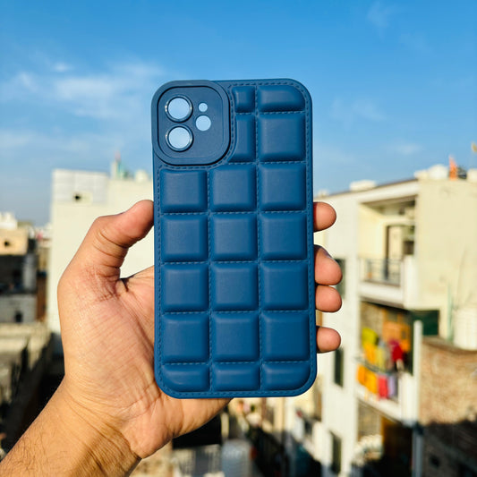 Blue Cube Puffon silicone Case for Apple IPhone 11