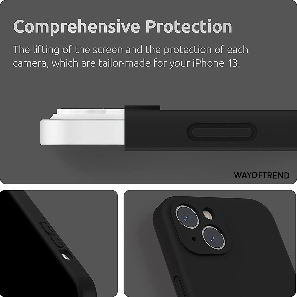 Black Liquid Premium Silicone Case for Apple Iphone 13