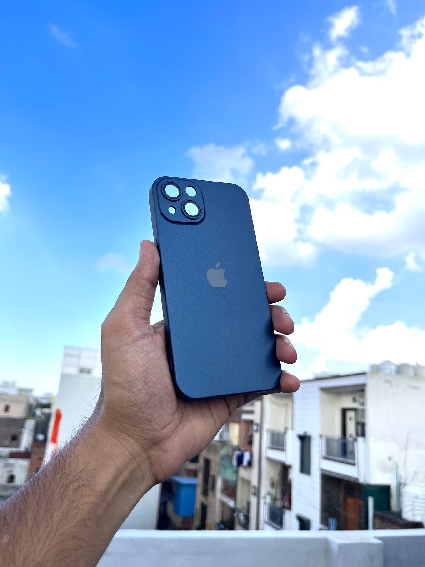 Deep Blue Matte Finish Premium Case for Apple Iphone 14