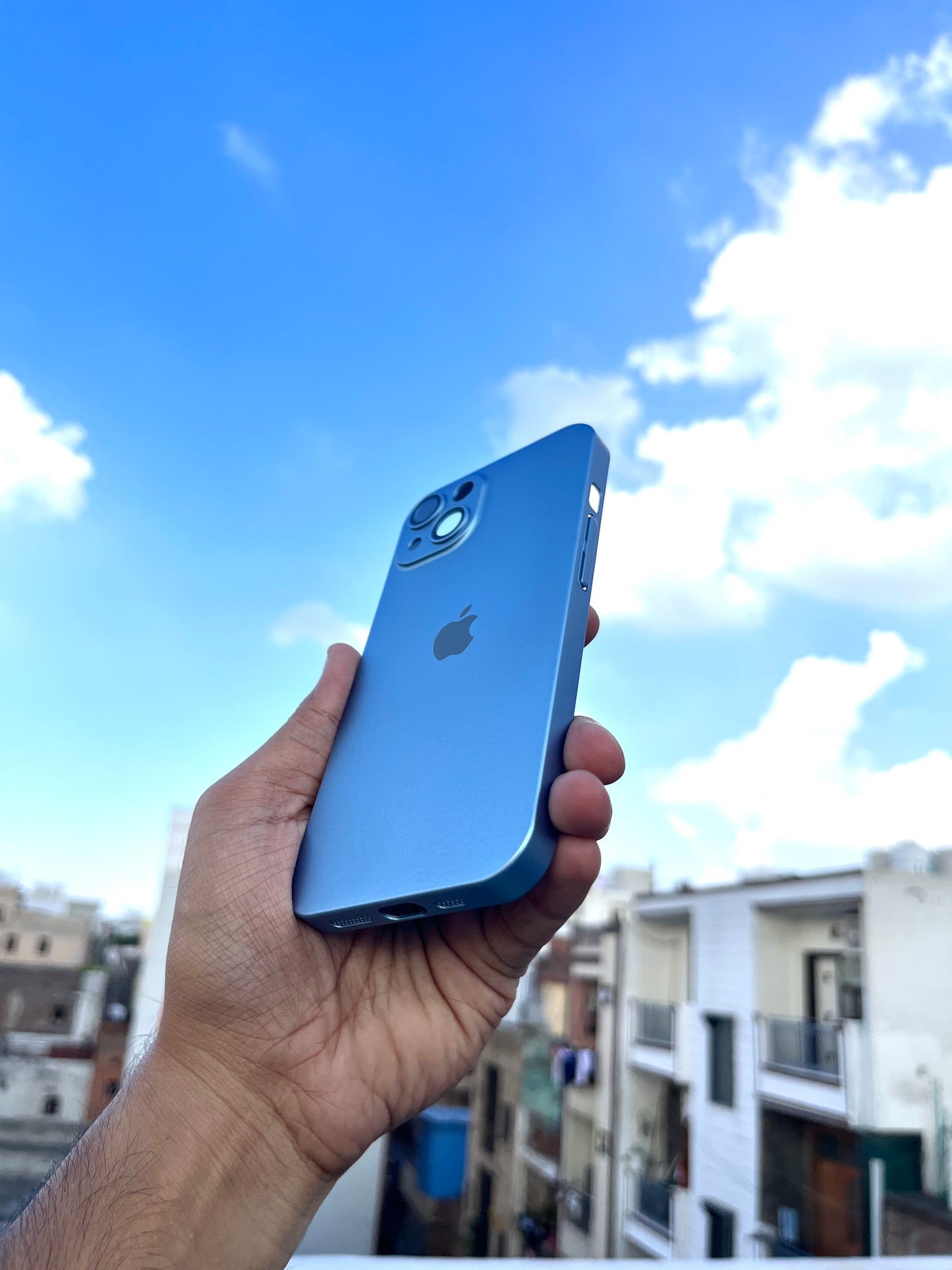 Sierra Blue Matte Finish Premium Case for Apple Iphone 14