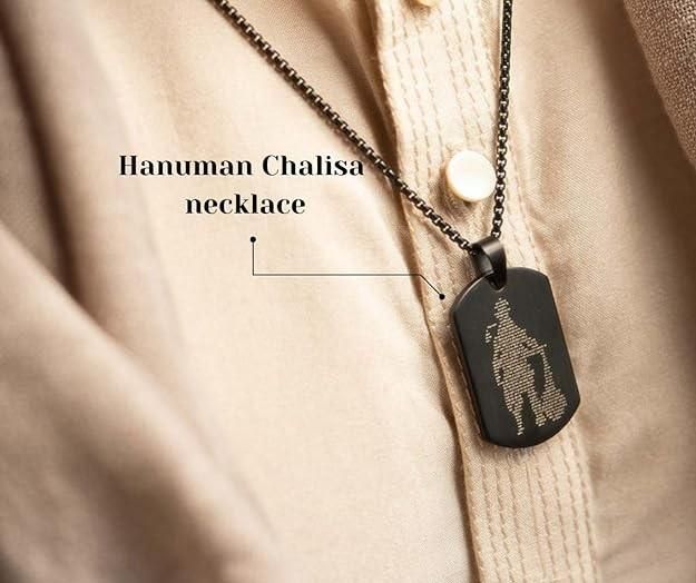 Hanuman Chalisa Pendant With Chain - Wayoftrend