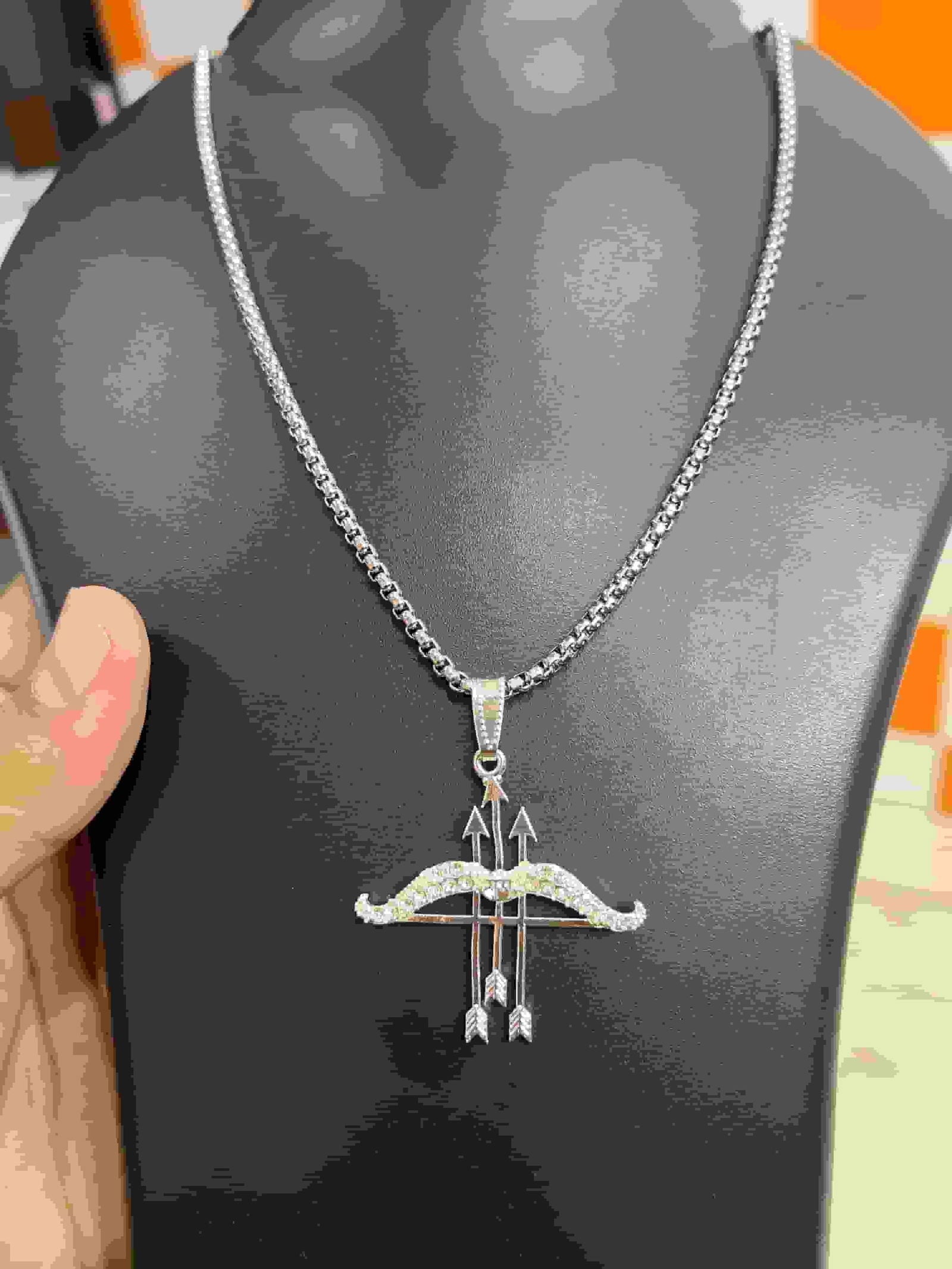 Ram Dhanush Silver Pendant Chain - Wayoftrend