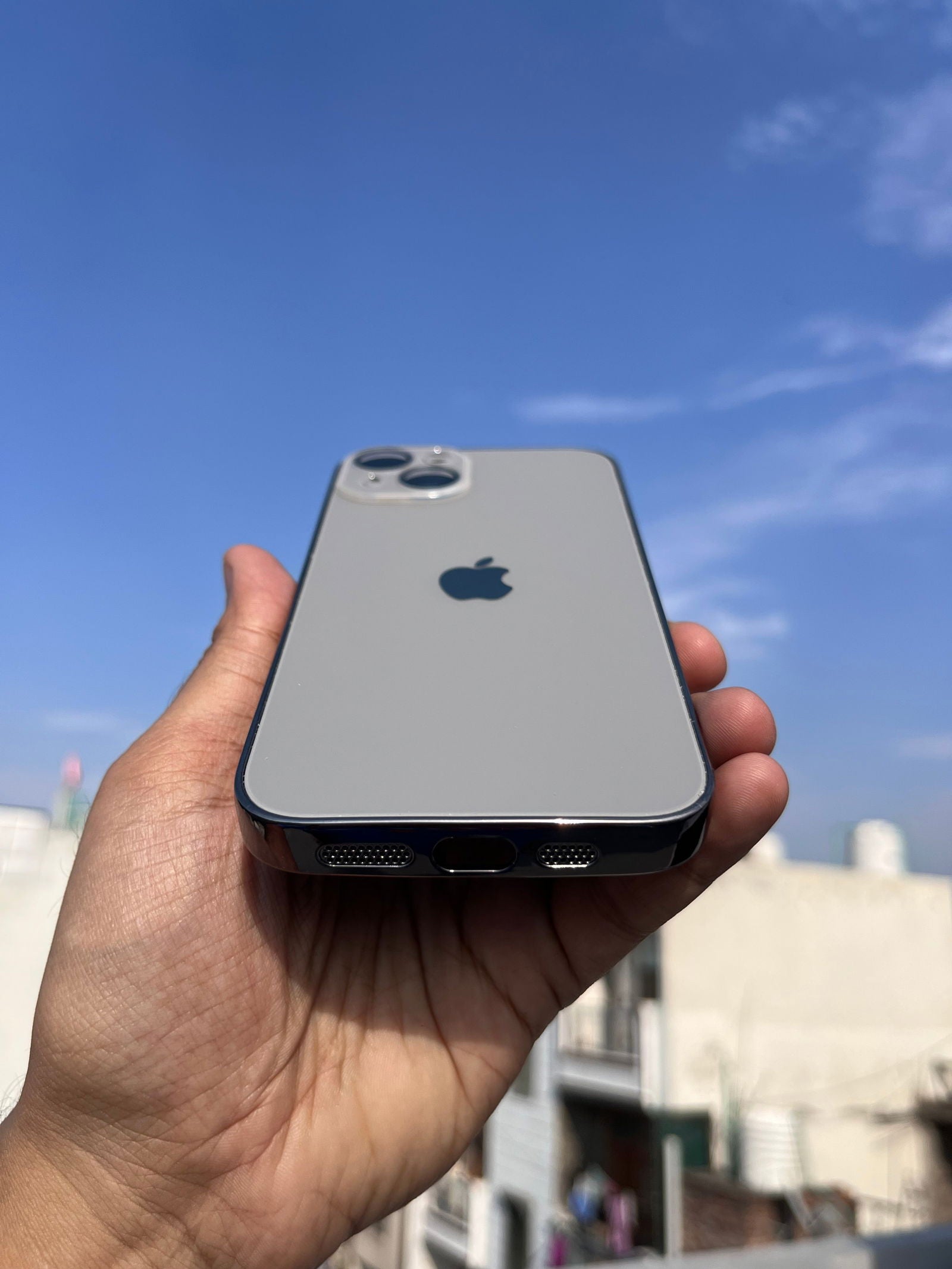 Titanium Grey Electroplated Chrome Glass Lense Case For Apple Iphone 13 - Wayoftrend