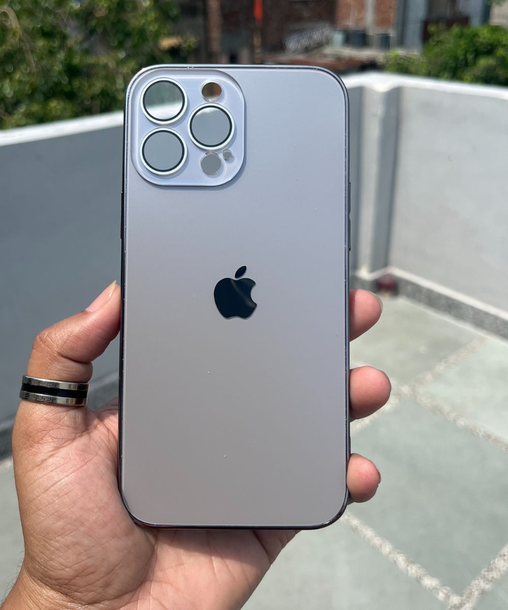 Titanium Grey Electroplated Chrome Glass Lense Case For Apple Iphone 15 Pro - Wayoftrend