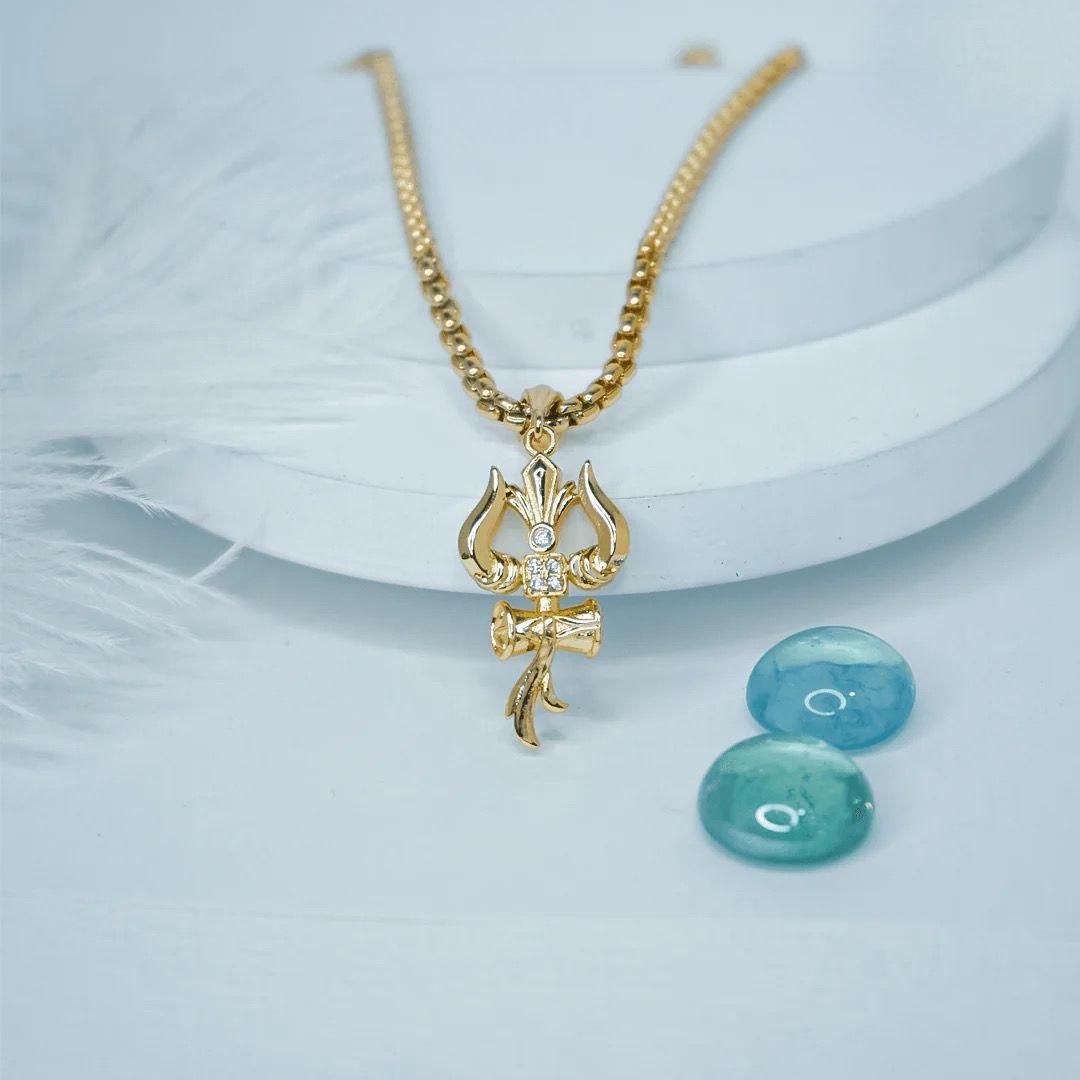 Trishul Pendant With Chain - Wayoftrend