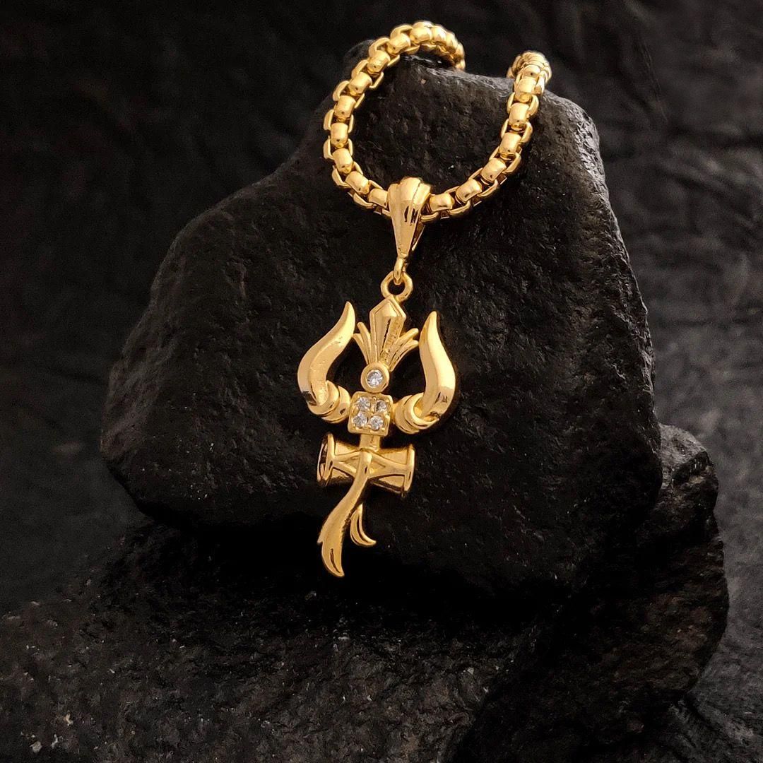 Trishul Pendant With Chain - Wayoftrend