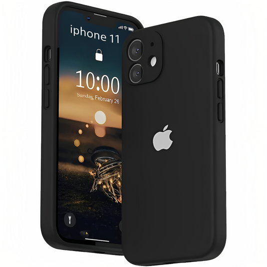 Black Liquid Premium Silicone Case for Apple Iphone 11