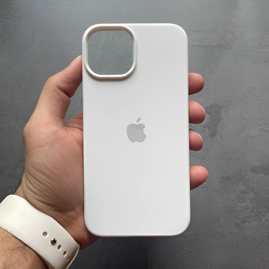 White Original Premium Silicone Case for Apple Iphone 13